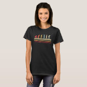 Evolution im Retrostil des Menschen T-Shirt (Vorne ganz)