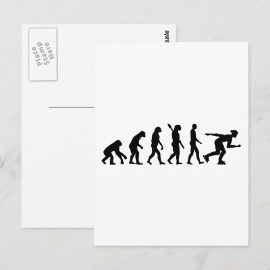 Evolution inline skating postkarte (Vorne/Hinten)