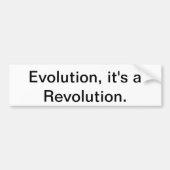 Evolution, ist es eine Revolution Autoaufkleber (Vorne)