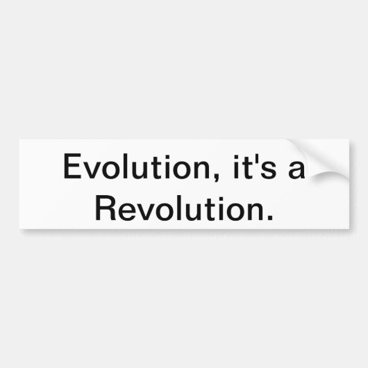 Evolution, ist es eine Revolution Autoaufkleber (Vorne)