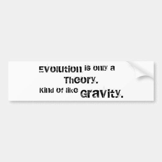 Evolution ist nur eine Theorie Autoaufkleber (Vorne)