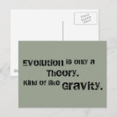 Evolution ist nur eine Theorie. So wie Gravity. Postkarte (Vorne/Hinten)