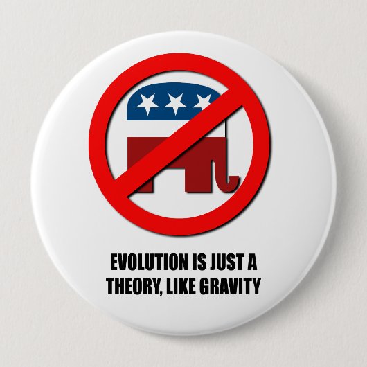 Evolution ist nur eine Theorie wie Gravitation Button (Vorderseite)