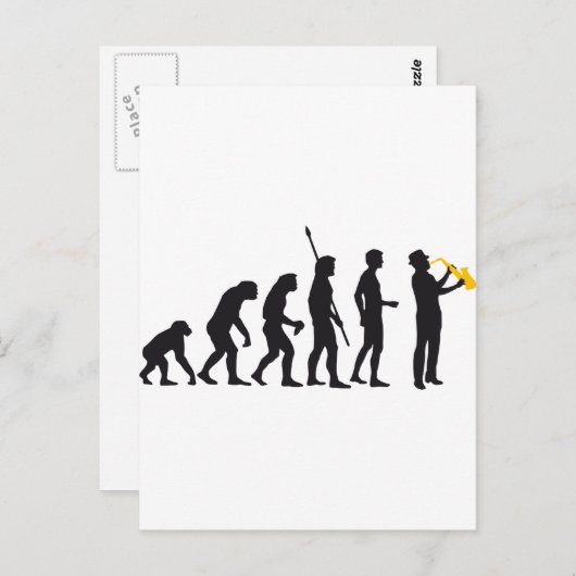 Evolution Jazz Postkarte (Vorne/Hinten)