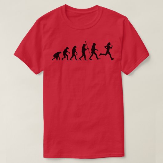 Evolution Joggen Sprint Laufen Race Sport Run T-Shirt (Design vorne)