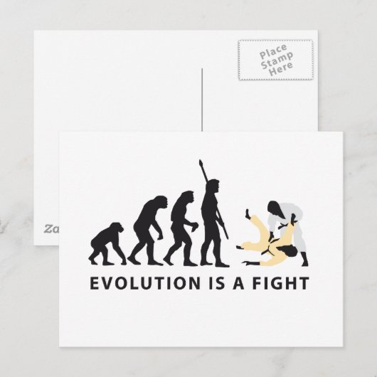 Evolution Judo Postkarte (Vorne/Hinten)