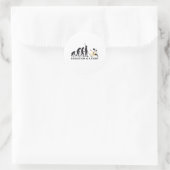 evolution Judo Runder Aufkleber (Tasche)