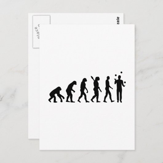Evolution Juggling Postkarte (Vorne/Hinten)