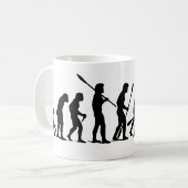 Evolution (Kajak) schaufeln Kaffeetasse (Vorderseite Links)