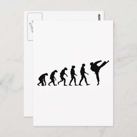 Evolution Karate Postkarte (Vorne/Hinten)