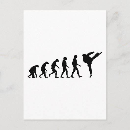 Evolution Karate Postkarte (Vorderseite)