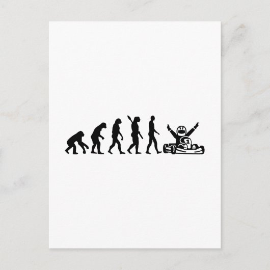 Evolution Kart Postkarte (Vorderseite)
