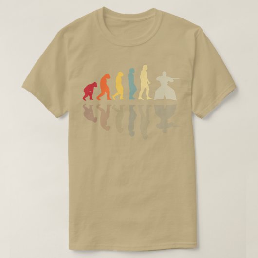 Evolution Kendo Samurai Martial Arts Sword Fightin T-Shirt (Design vorne)