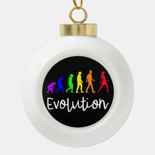 Evolution Keramik Kugel-Ornament (Vorderseite)