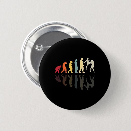 Evolution Kickboxen Kampfsport Knockout Faustkampf Button (Vorne & Hinten)