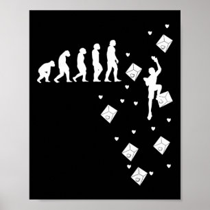 Evolution Klettern Sportklettern Bouldern Klettern Poster