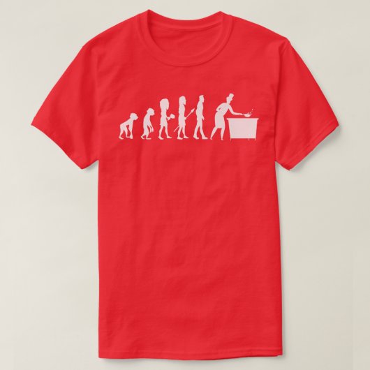 Evolution Koch Kochen Koch Küche Küche T-Shirt (Design vorne)