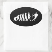 Evolution Lacrosse Ovaler Aufkleber (Tasche)