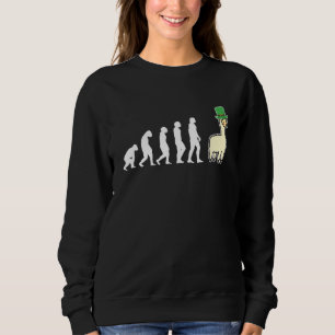 Evolution Llama Alpaca St Patricks Day Sweatshirt