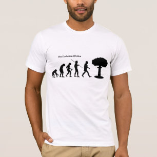 Evolution Mann (weißen) Sattrical T - Shirt