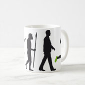 Evolution marathon runner kaffeetasse (VorderseiteRechts)
