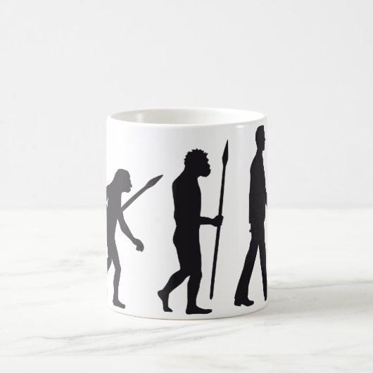 Evolution marathon runner kaffeetasse (Mittel)