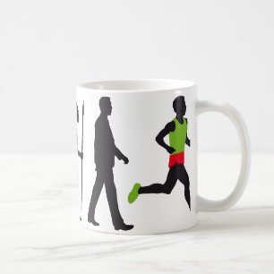 Evolution marathon runner kaffeetasse
