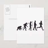 Evolution marathon runner postkarte (Vorne/Hinten)