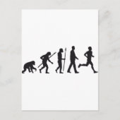Evolution marathon runner postkarte (Vorderseite)