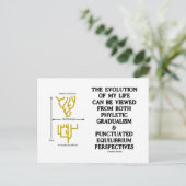 Evolution meines Lebens Phyltc Grdlism Punctd Equl Postkarte (Stehend Vorderseite)