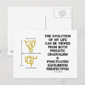 Evolution meines Lebens Phyltc Grdlism Punctd Equl Postkarte (Vorne/Hinten)