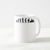 Evolution Motorradfahrer Motorradfahrer Motorrad Kaffeetasse (VorderseiteRechts)