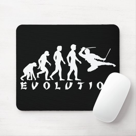 Evolution Ninja Schwarzes Mousepad (Mit Mouse)