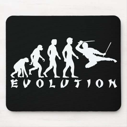 Evolution Ninja Schwarzes Mousepad (Vorne)