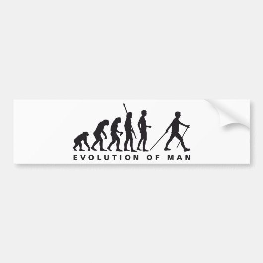 evolution nordic walking autoaufkleber (Vorne)