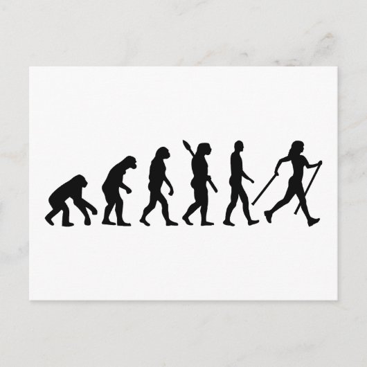 Evolution Nordic Walking Postkarte (Vorderseite)