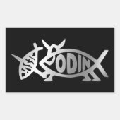 Evolution - Odin-rechteckiger Aufkleber (Vorderseite)