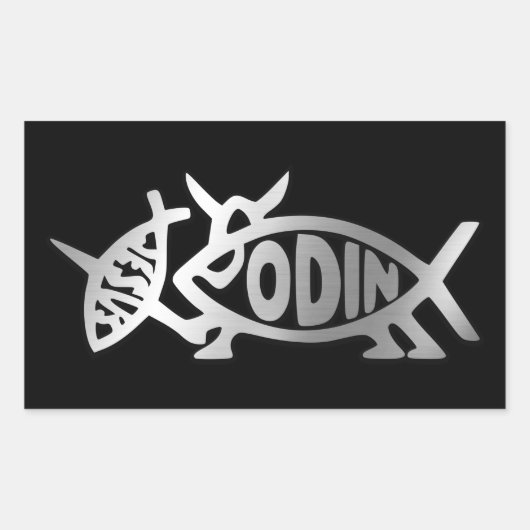 Evolution - Odin-rechteckiger Aufkleber (Vorderseite)