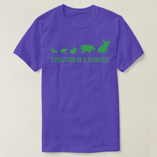 Evolution of a Frenchie  Frenchie Bulldog  T-Shirt (Design vorne)