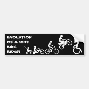 Evolution Of A Rider Dirt Bike Motocross Stoßstang Autoaufkleber