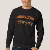 Evolution Of Cats  Meowolution  Tiger Ocelot Lynx  Sweatshirt (Vorderseite)