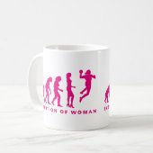 evolution of handball woman kaffeetasse (Vorderseite Links)