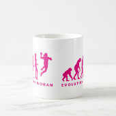 evolution of handball woman kaffeetasse (Mittel)