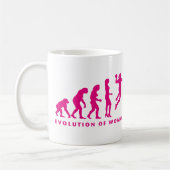evolution of handball woman kaffeetasse (Links)