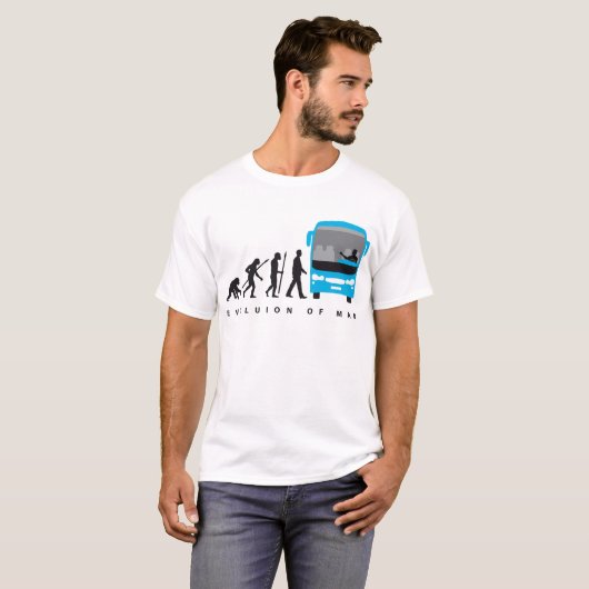 evolution of man bus driver T-Shirt (Vorne ganz)