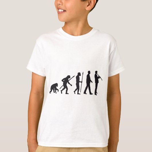 evolution of man clarinet player T-Shirt (Vorderseite)