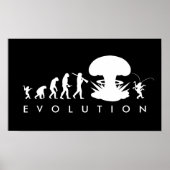 Evolution of Man & Cockroach Funny Evolution Chart Poster (Vorne)