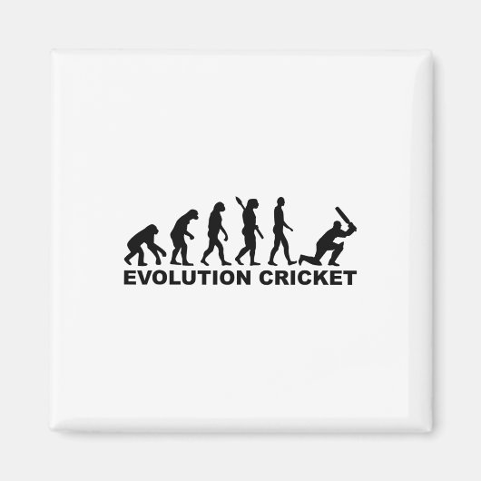 Evolution Of Man Cricket-Shirt Magnet (Vorne)