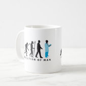 evolution of man doctor of medicine physician kaffeetasse (Vorderseite Links)