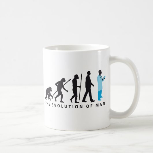 evolution of man doctor of medicine physician kaffeetasse (Rechts)